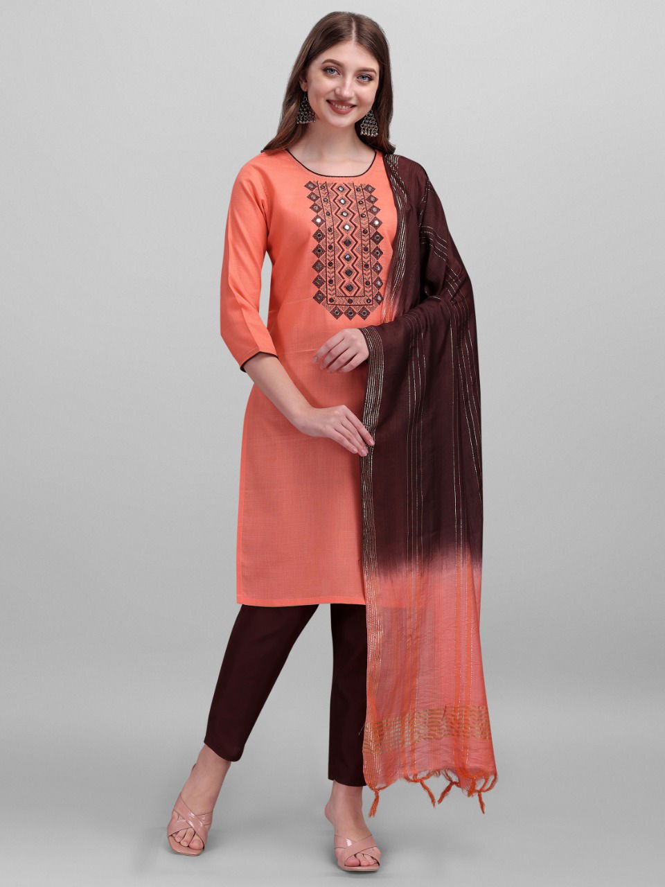 Tc Bubbly Fancy Cotton Printed Ethnic Wear Kurti Pant And Dupatta Collection